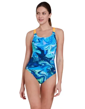 Spatial Speedback Swimsuit - Blue/Orange