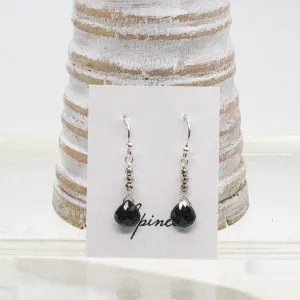 Spinel Raindrop Silver Earrings