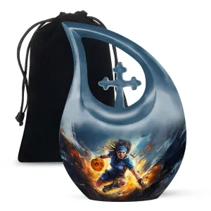 Sports Urn Memorabilia: Keepsake Urn For Adult Human Ashes