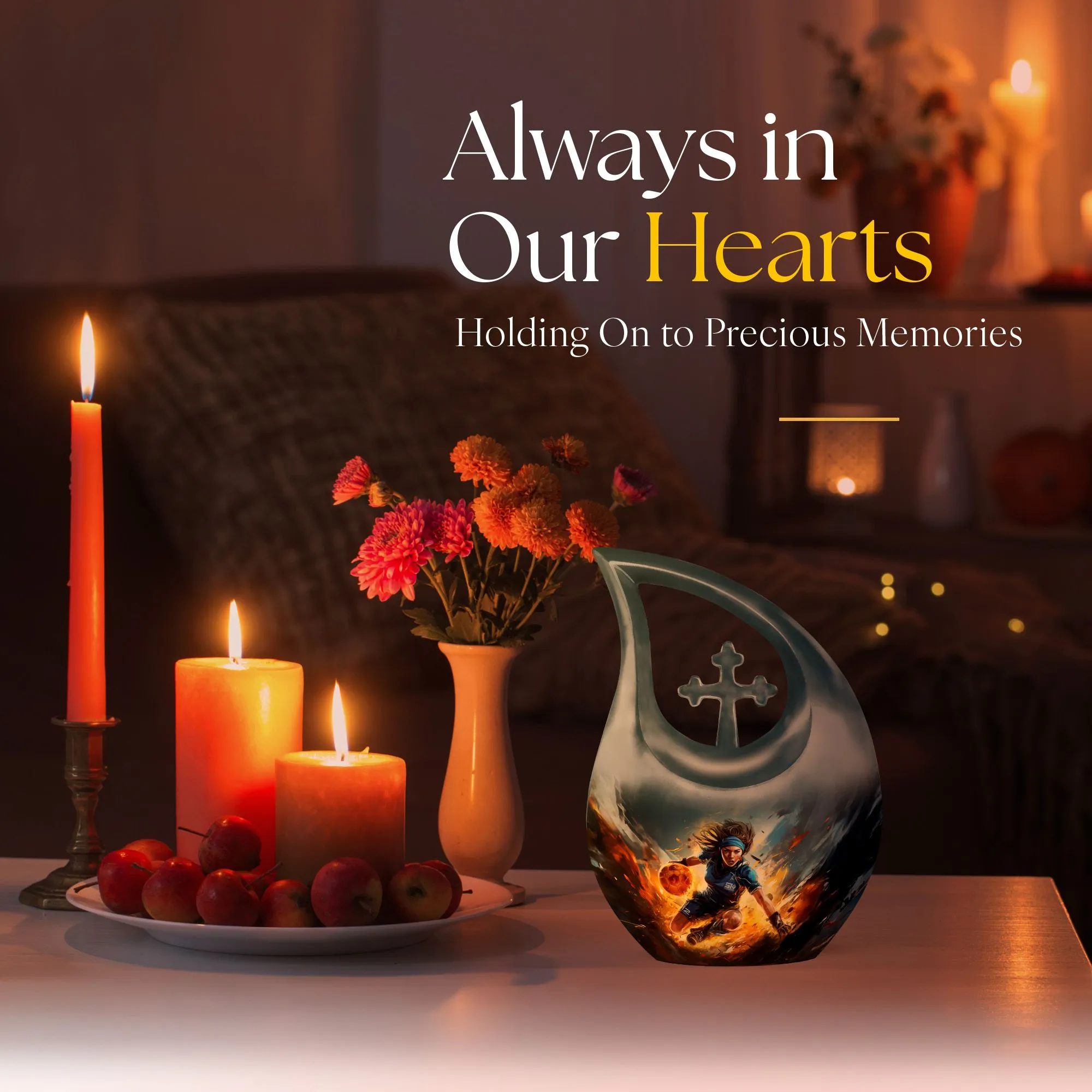 Sports Urn Memorabilia: Keepsake Urn For Adult Human Ashes