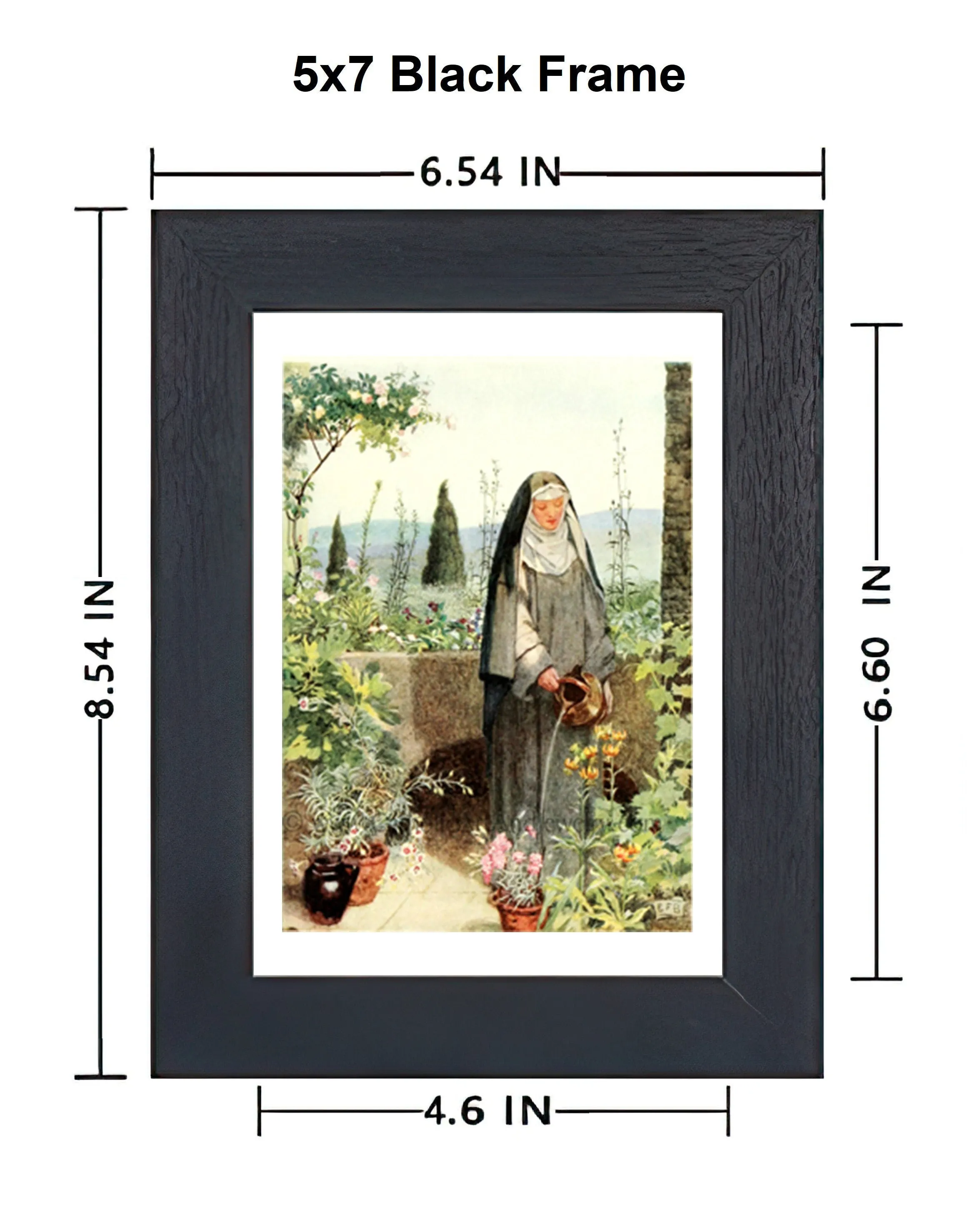 St. Clare of Assisi by Eleanor Fortesque Brickdale – 3 sizes – Catholic Gift – Confirmation Gift