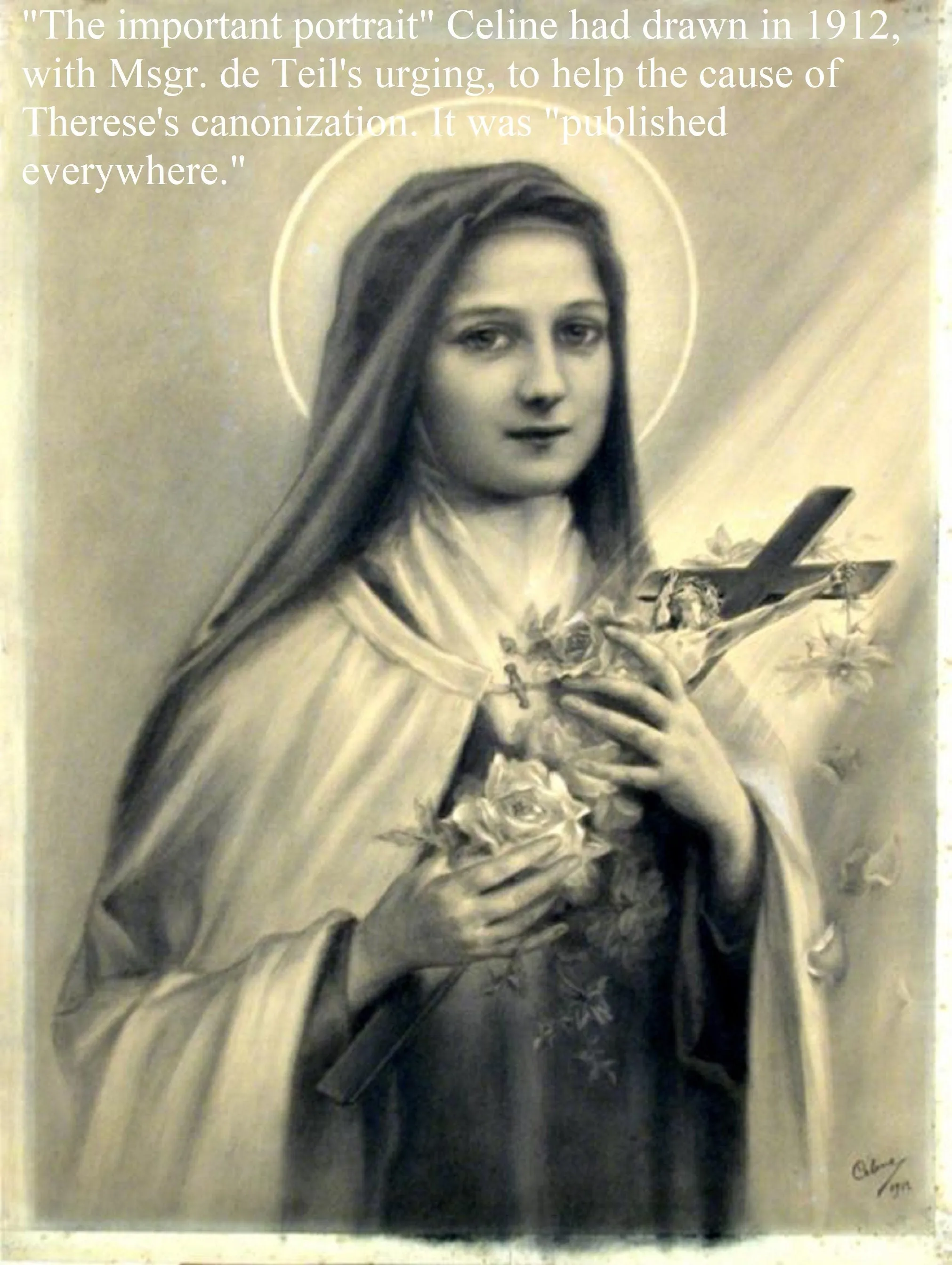 St Therese of Lisieux by Her Sister, Celine Martin – 3 sizes – Catholic Art Print