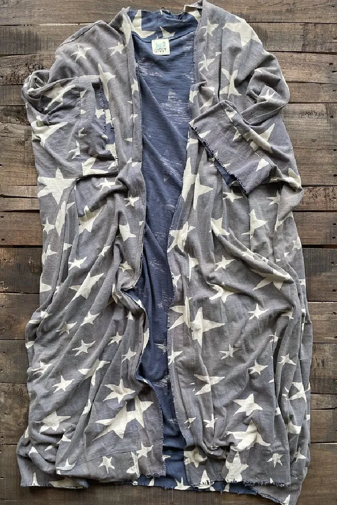 Star Gazer Vintage Navy Duster