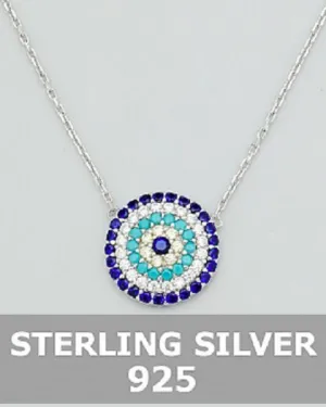 Sterling Silver Evil Eye Delicate Necklace