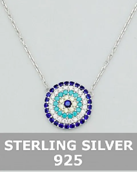 Sterling Silver Evil Eye Delicate Necklace