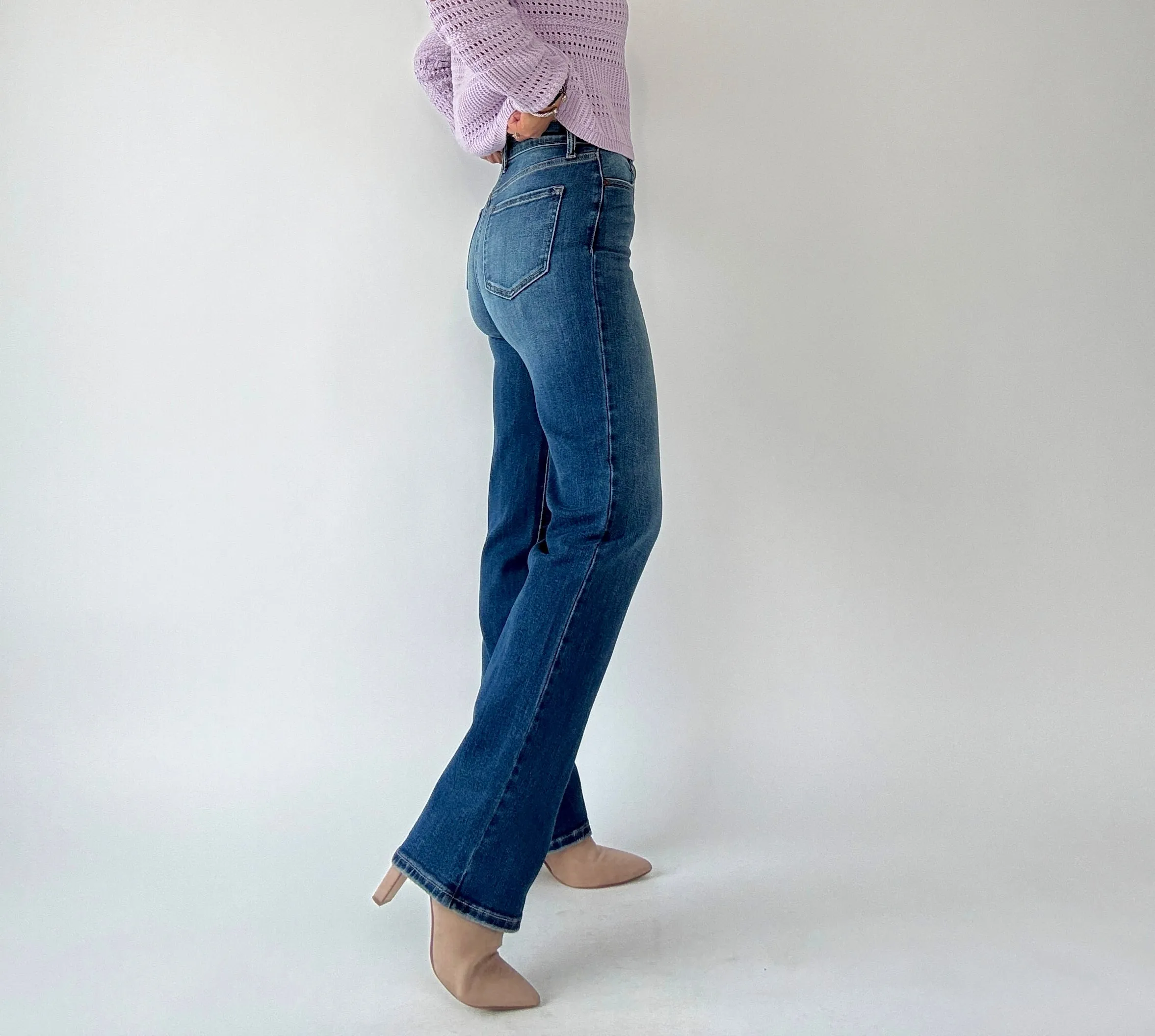 Street Chic High Rise Dad Jean - Dark Wash