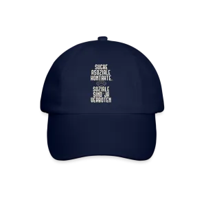 Suche asoziale Kontakte soziale sind ja verboten - Baseballkappe
