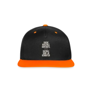 Suche asoziale Kontakte soziale sind ja verboten - Kontrast Snapback Cap