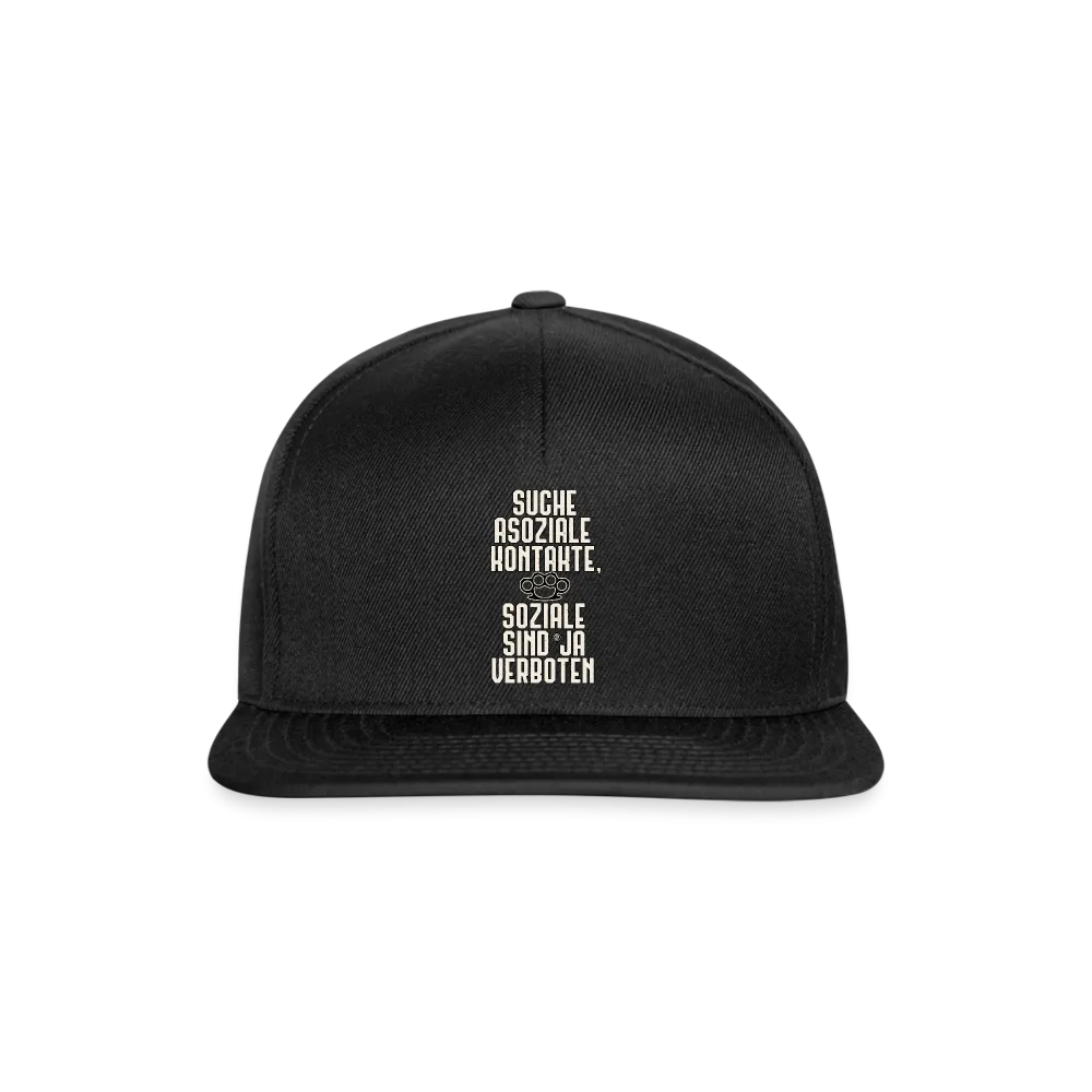 Suche asoziale Kontakte soziale sind ja verboten - Snapback Cap