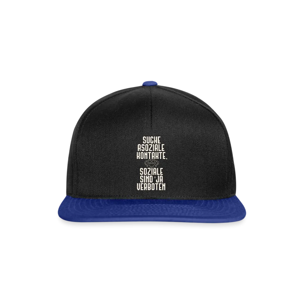 Suche asoziale Kontakte soziale sind ja verboten - Snapback Cap