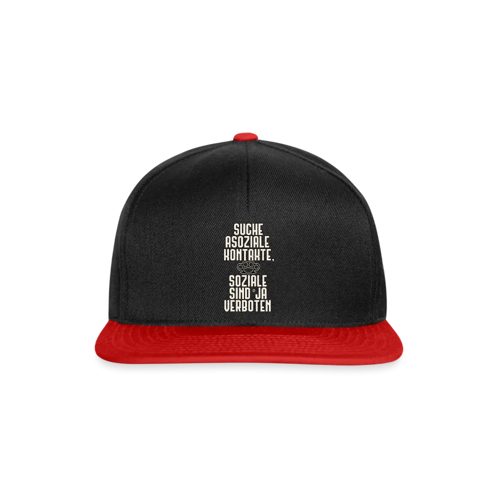Suche asoziale Kontakte soziale sind ja verboten - Snapback Cap