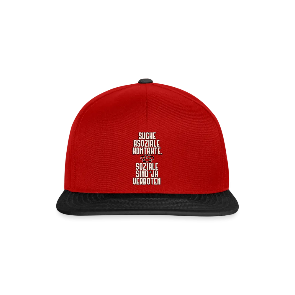 Suche asoziale Kontakte soziale sind ja verboten - Snapback Cap