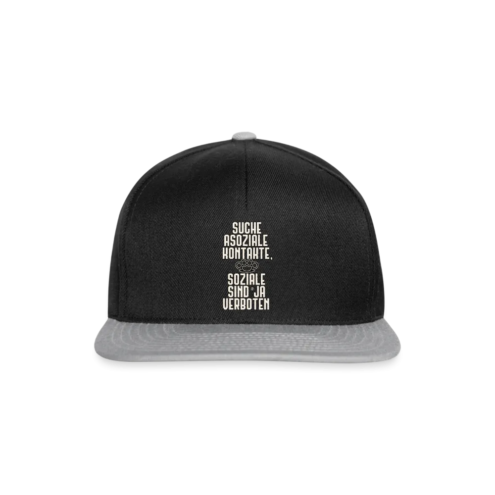 Suche asoziale Kontakte soziale sind ja verboten - Snapback Cap