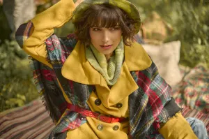 Sunflowers Two Tone Trench Coat