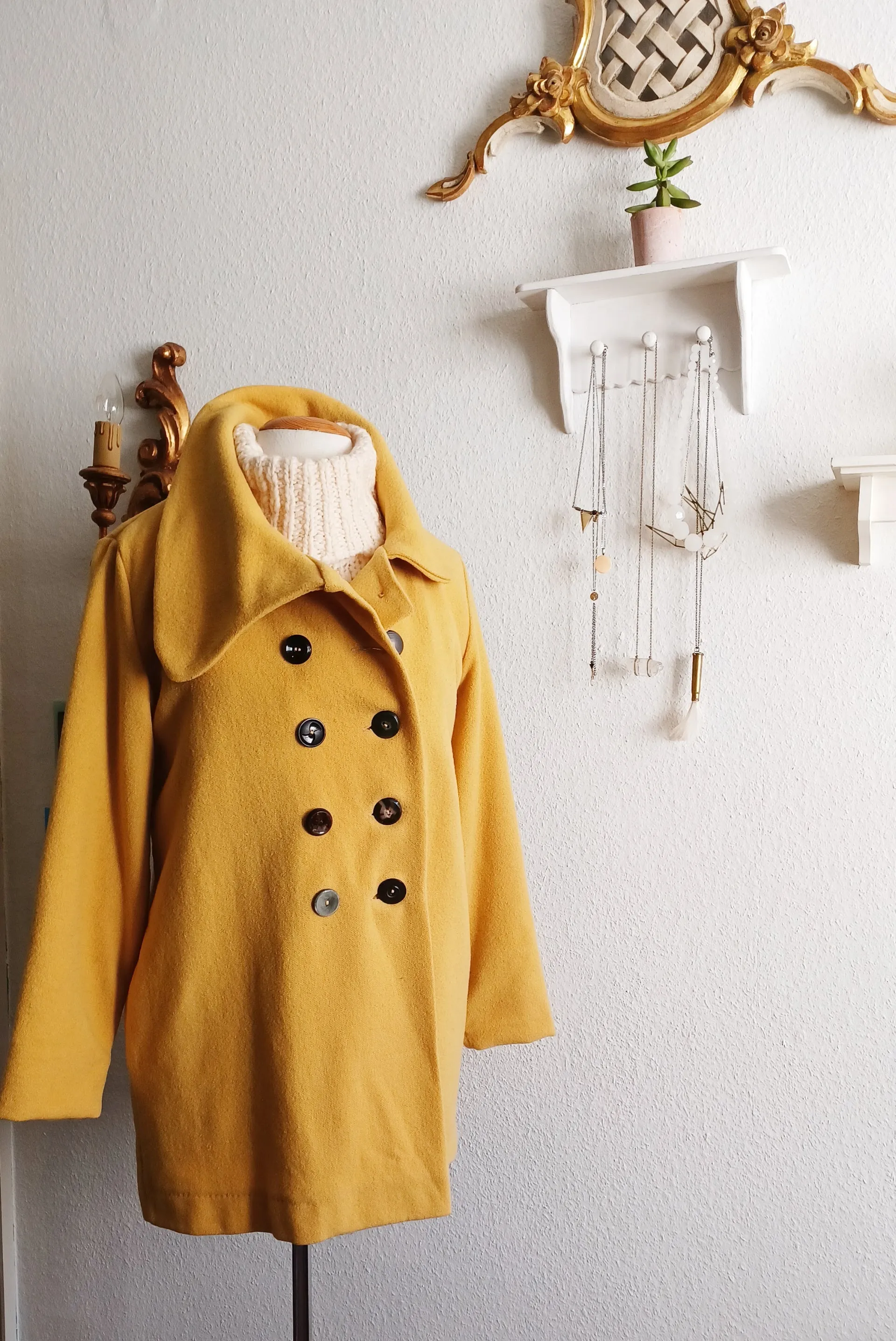 Sunflowers Two Tone Trench Coat