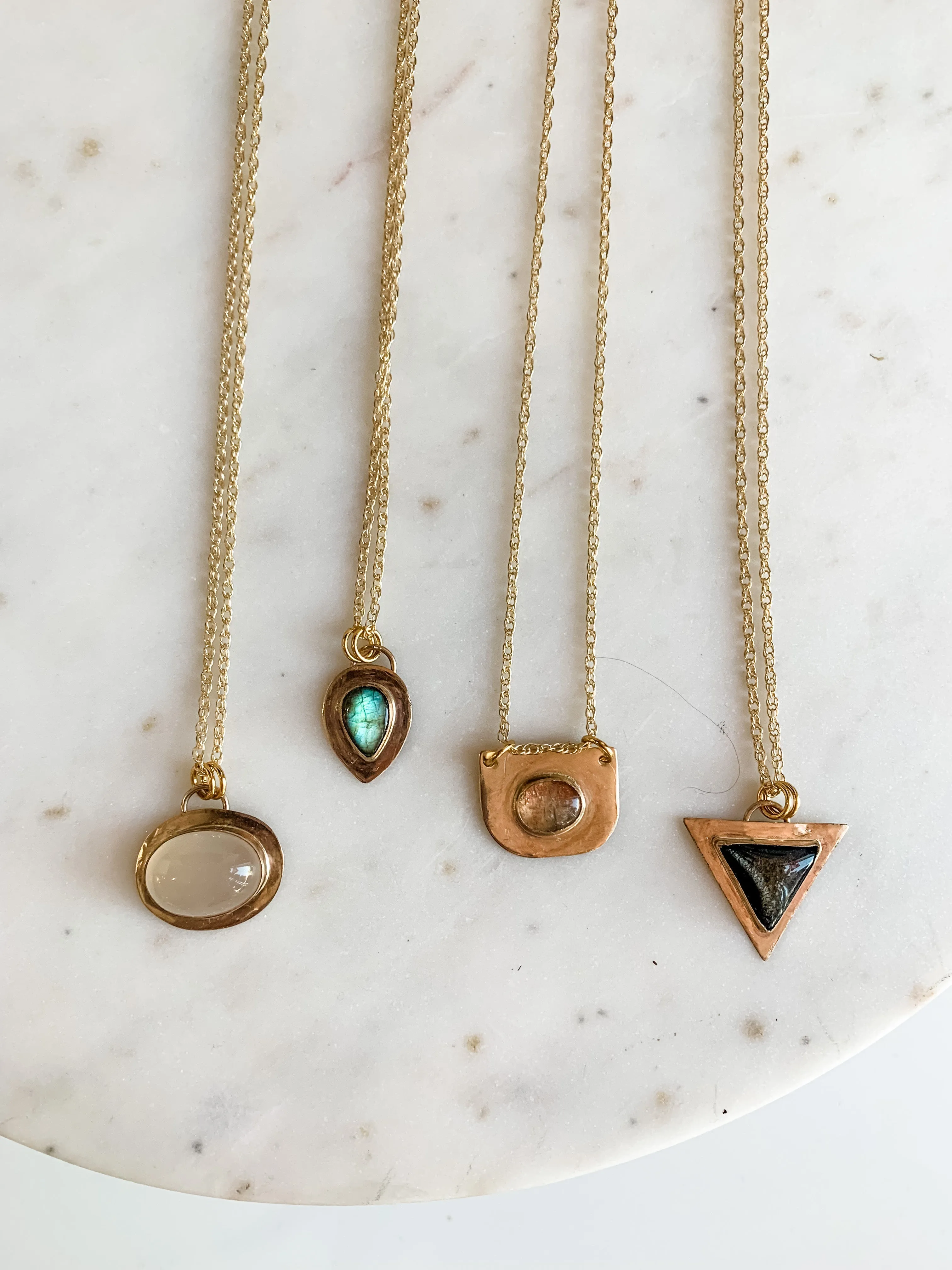 Sunstone Gold Delicate Necklace