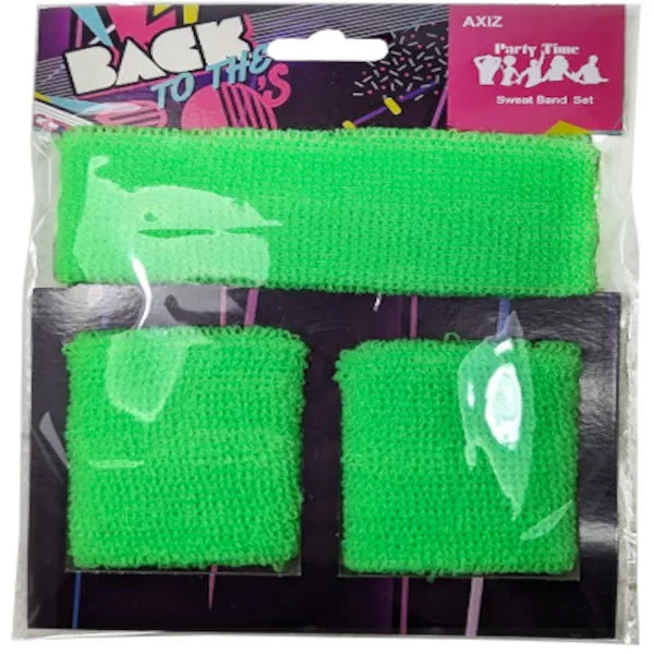 Sweat Wristband & Headband Set - Assorted Colours