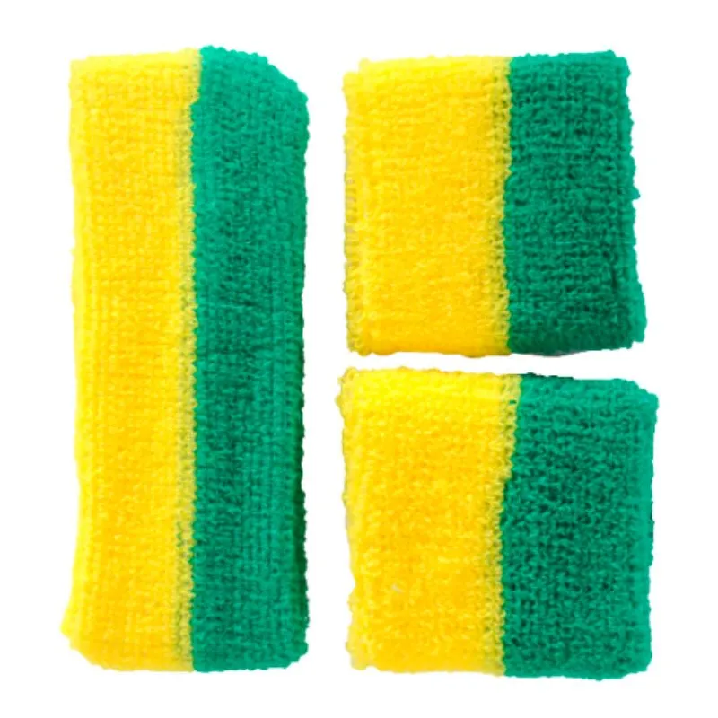 Sweatbands - Green & Gold