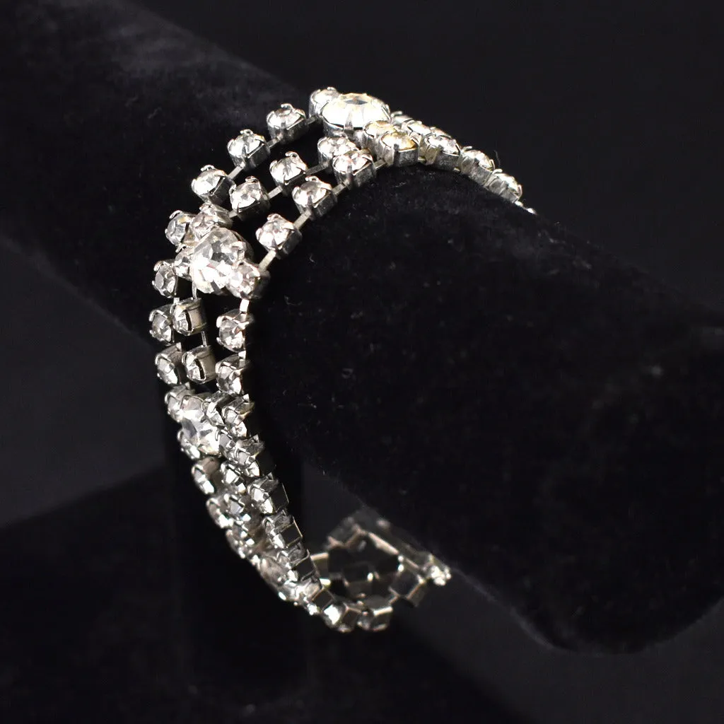 Swirl Deco Rhinestone Bracelet
