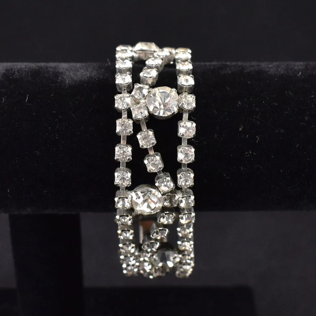Swirl Deco Rhinestone Bracelet