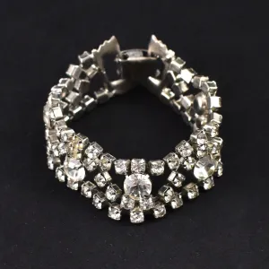 Swirl Deco Rhinestone Bracelet