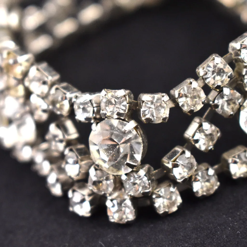 Swirl Deco Rhinestone Bracelet