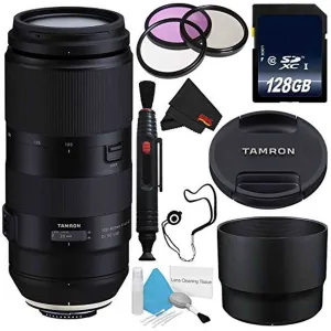 Tamron 100-400mm f/4.5-6.3 Di VC USD Lens for Nikon F AFA035N-700 (International Model)   67mm 3 Piece Filter Kit   128G