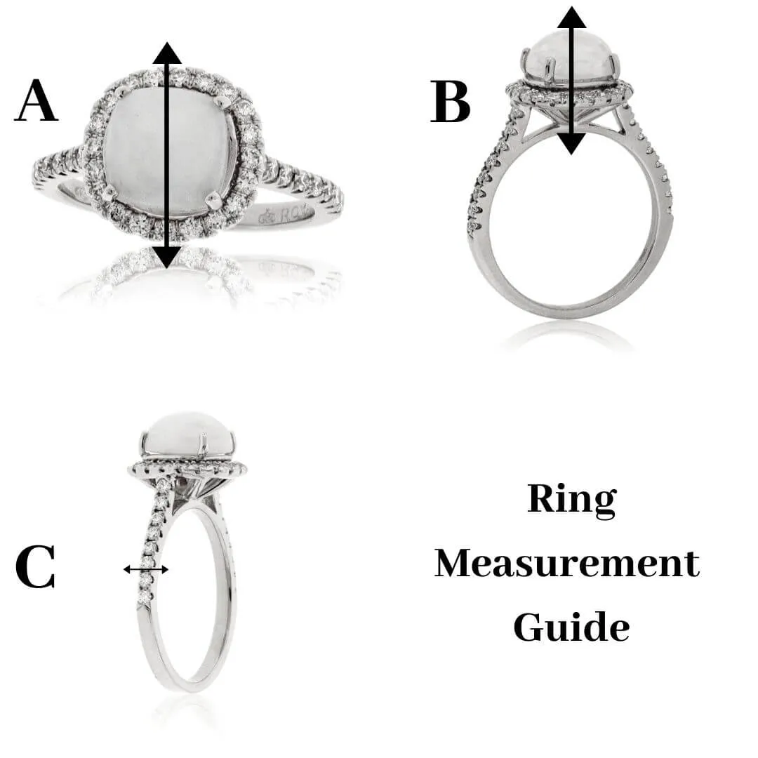 Three Row Semi Mount Diamond Ring