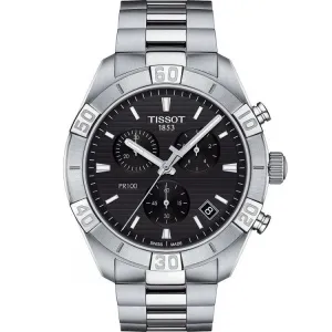 Tissot Clock Pr 100 Sport Gent Chronograph 44mm Black Quartz Steel T101.617.11.051.00
