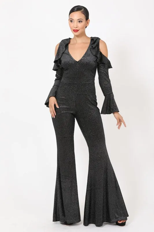 Too Hot To Be Cold Shoulder Jumpsuit