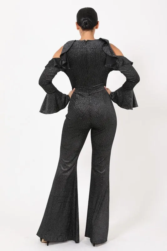 Too Hot To Be Cold Shoulder Jumpsuit