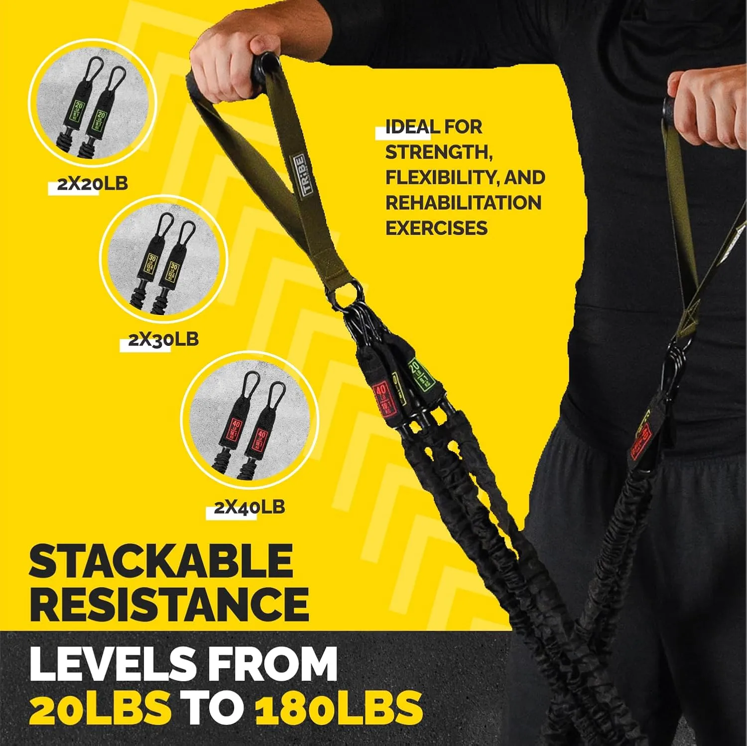 Tube Resistance Bands for Working Out Men and Women