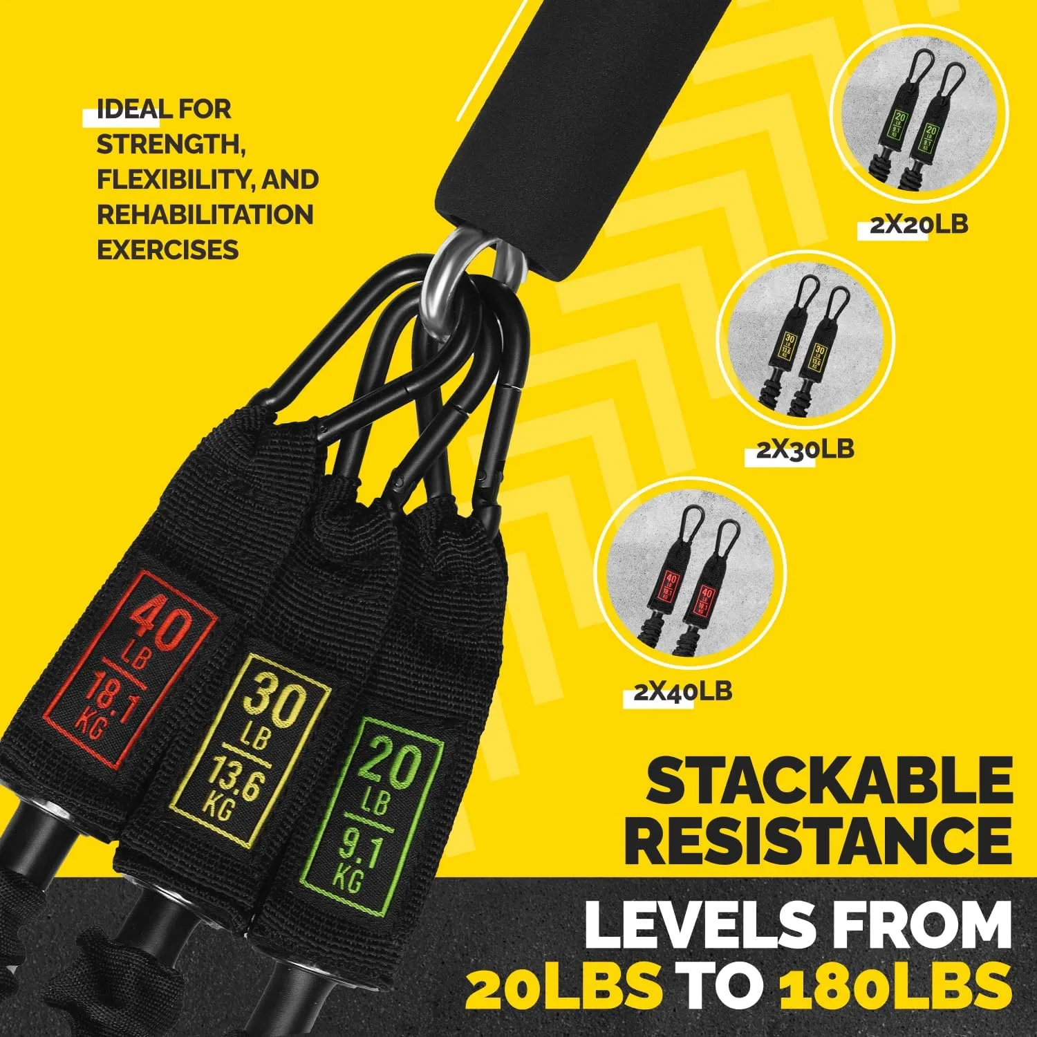 Tube Resistance Bands for Working Out Men and Women