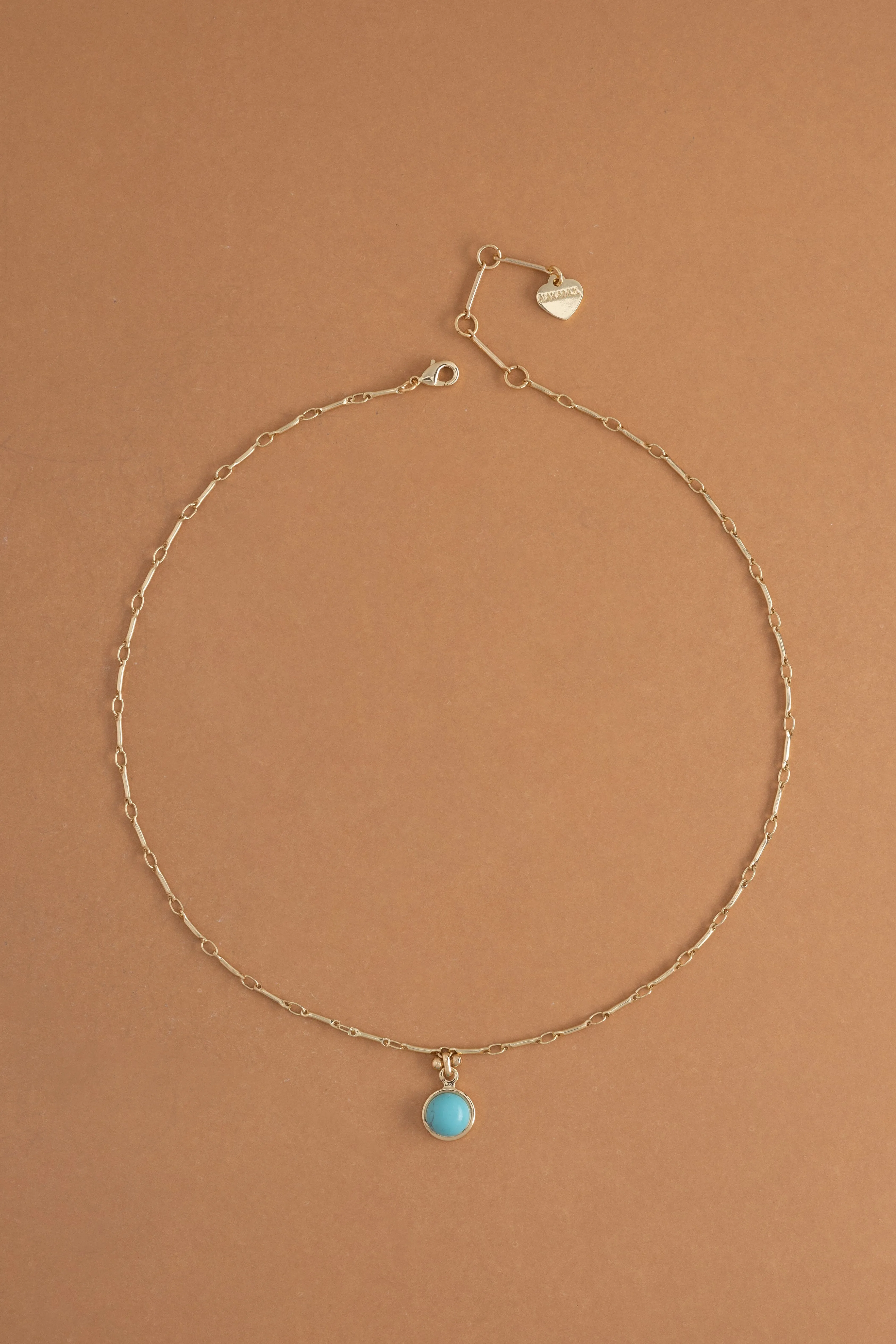 Turquoise Coin Pendant Necklace