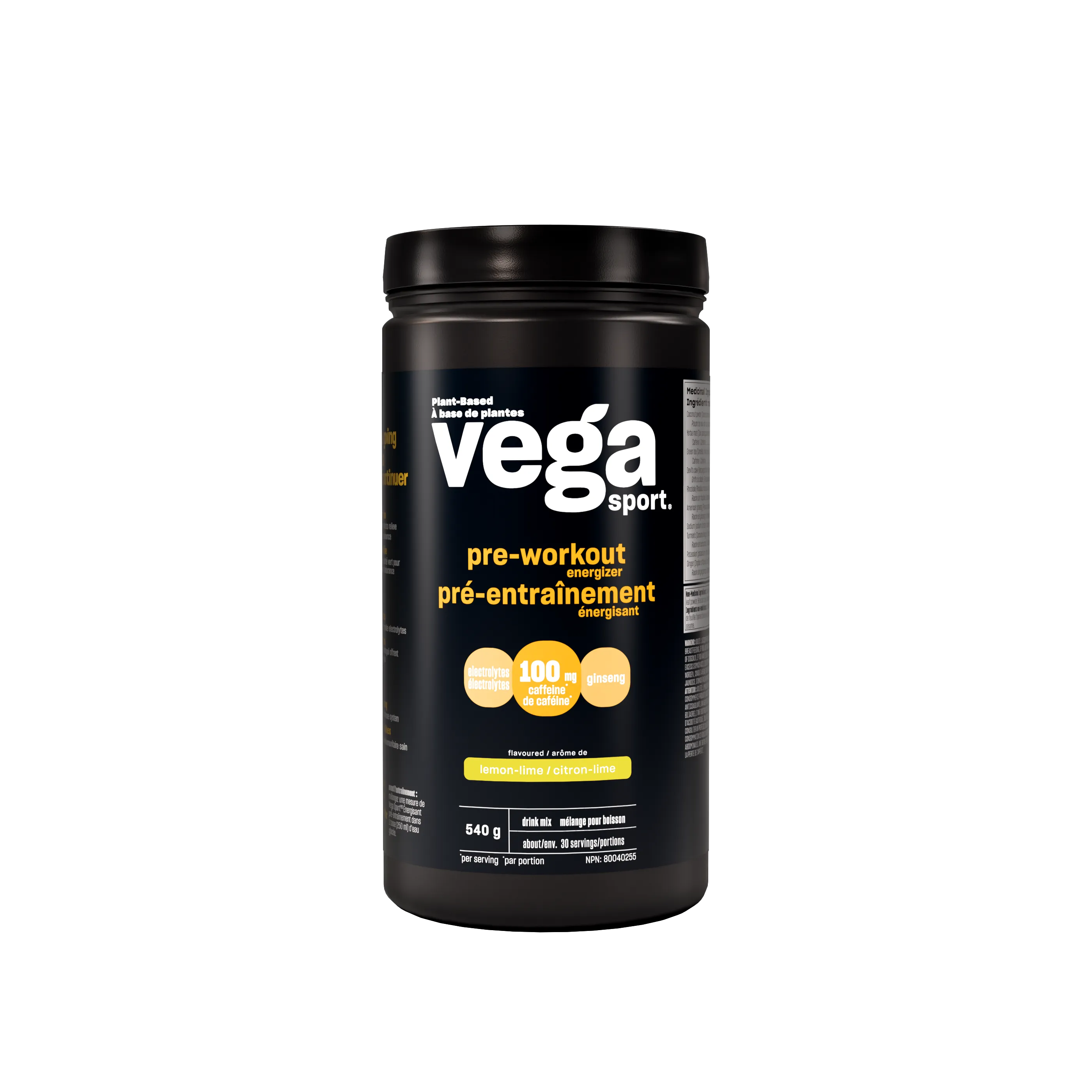 Vega Sport Pre-Workout Energizer - Lemon Lime (540 g)