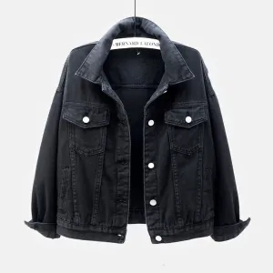 Veste en Jean Noir Vintage