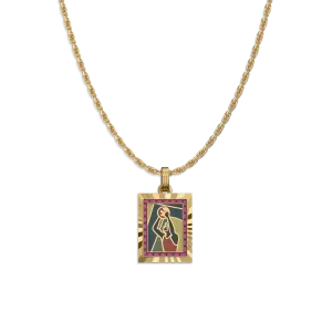 'Victory Emblem' Basketball Gemstone Pendant