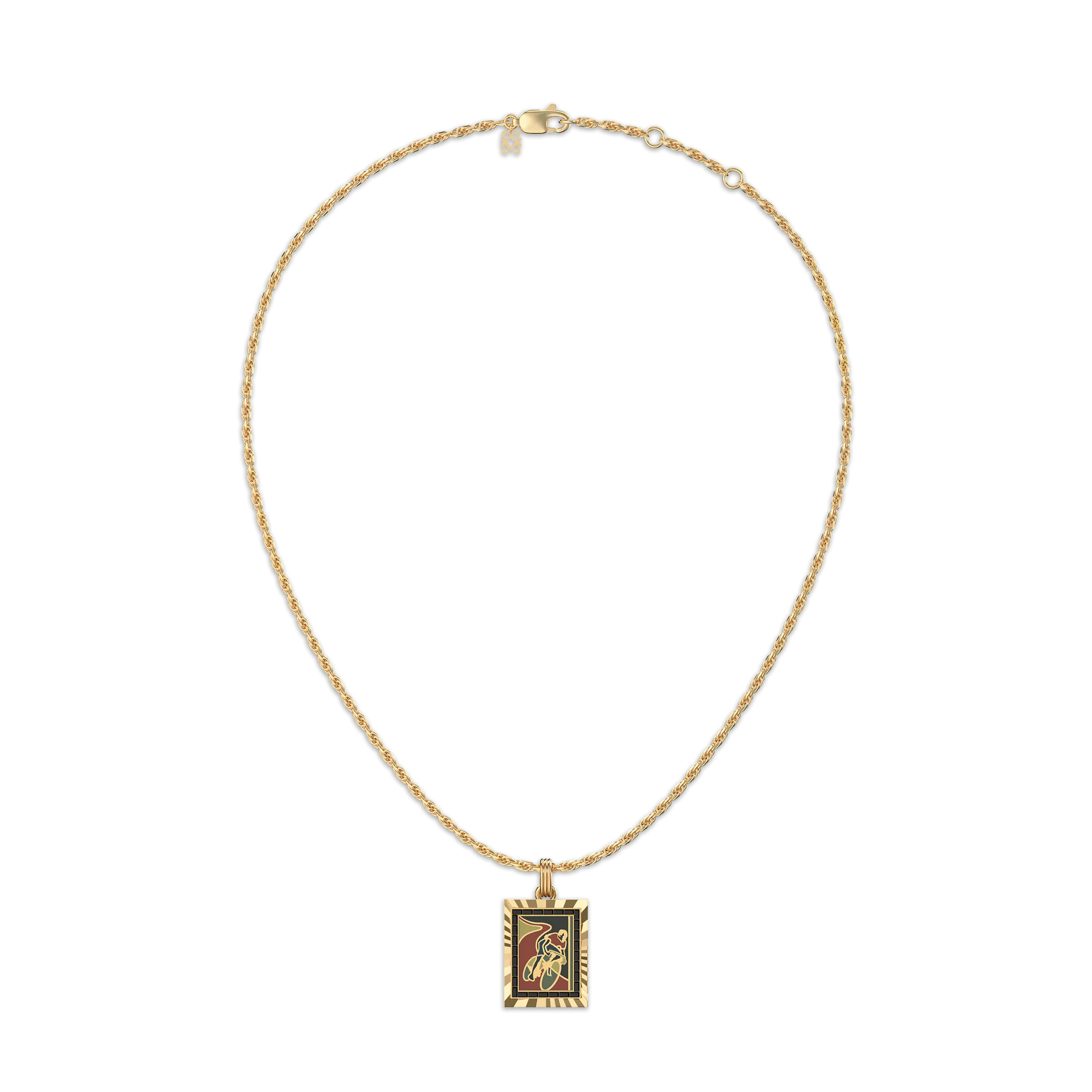 'Victory Emblem' Bicycle Gemstone Pendant