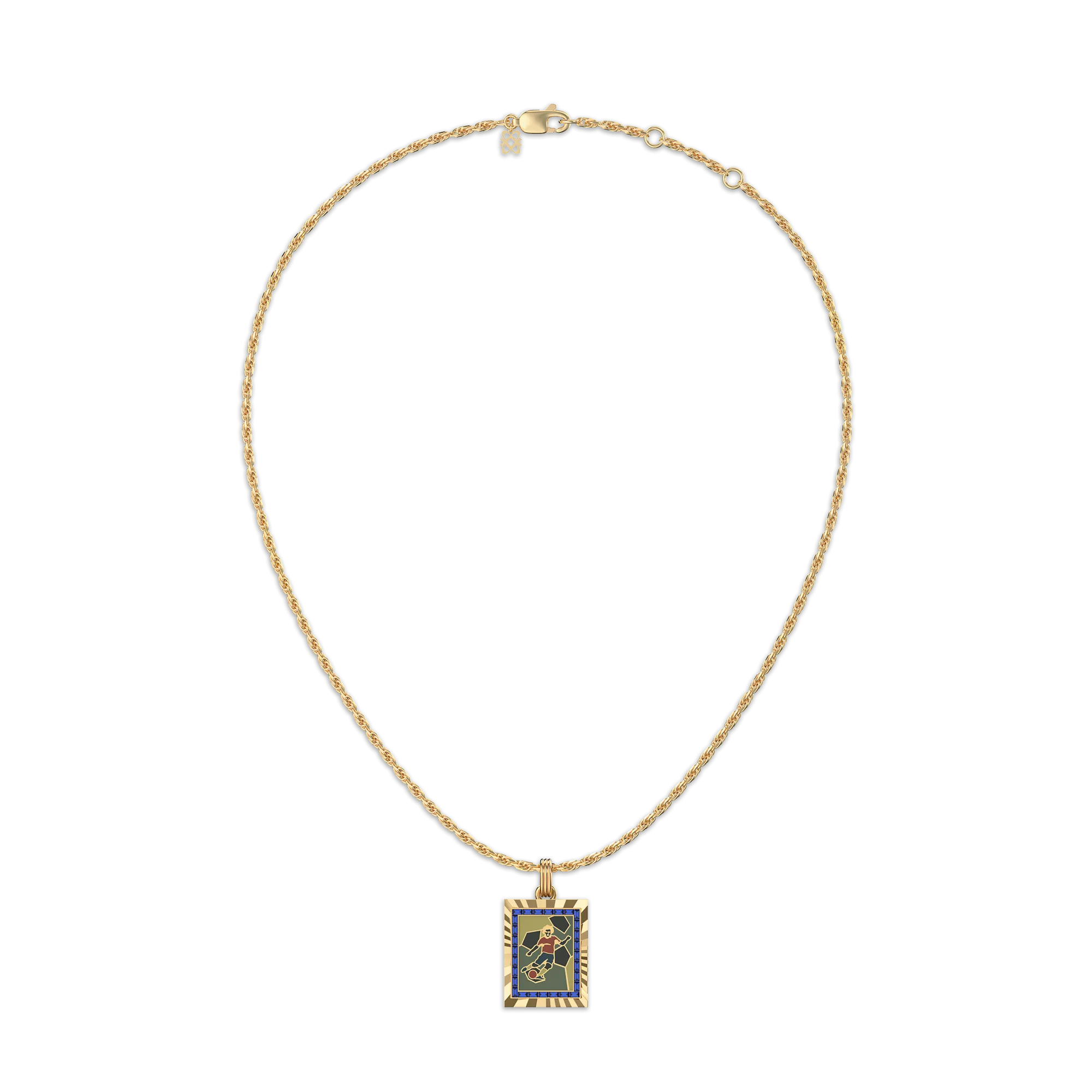 'Victory Emblem' Football Gemstone Pendant