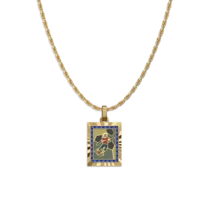 'Victory Emblem' Football Gemstone Pendant