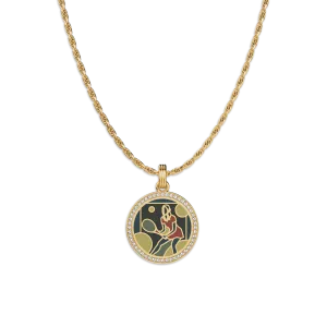 'Victory Emblem' Tennis Diamond Pendant