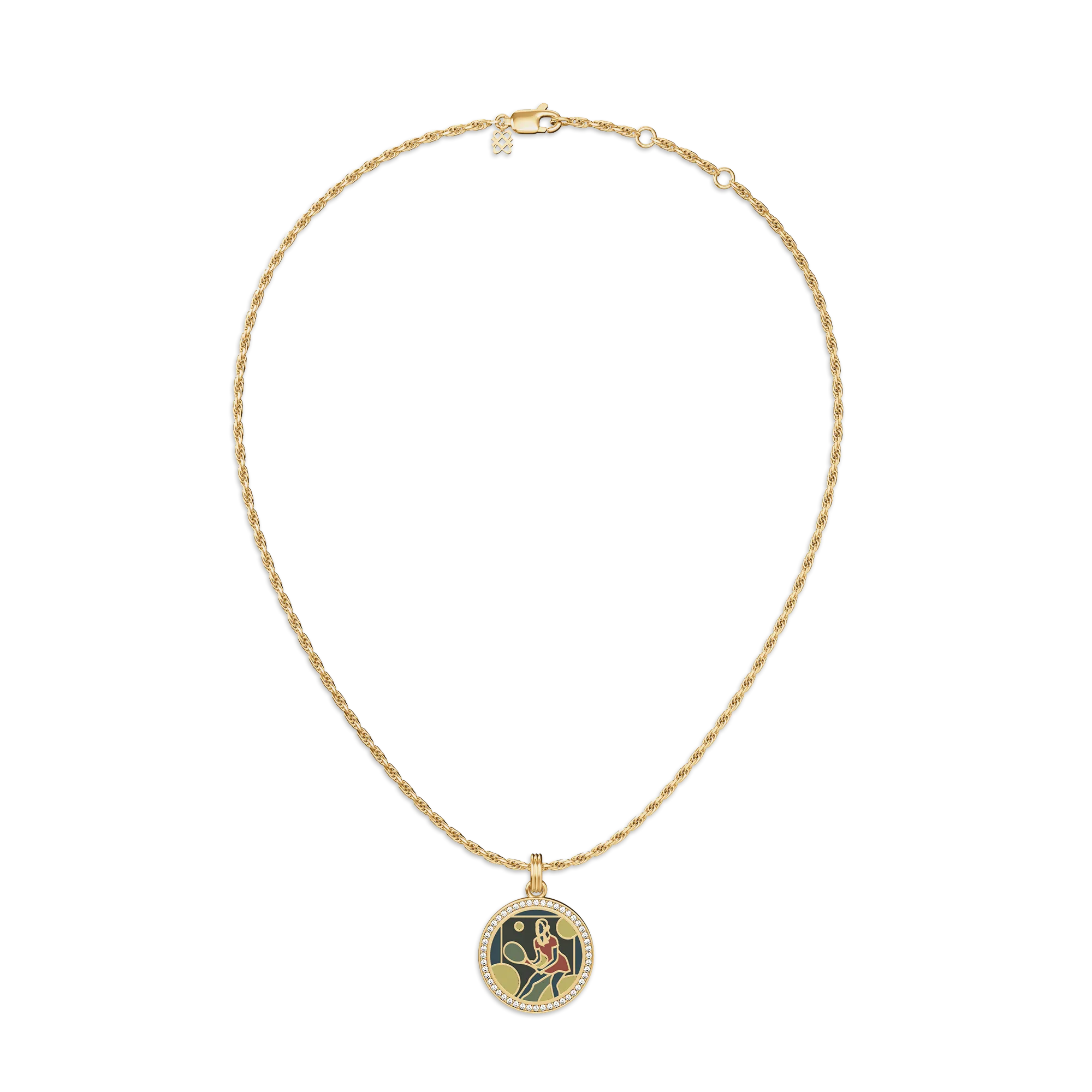 'Victory Emblem' Tennis Diamond Pendant