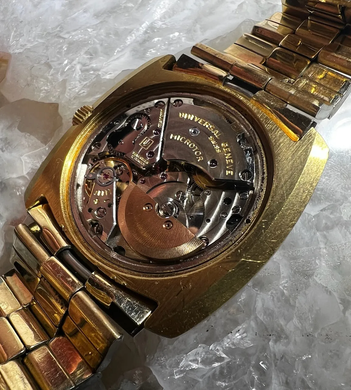 Vintage 1970s Rare Universal Genève Polerouter Automatic Watch