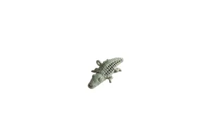 Vintage African Bronze Mesh Design Crocodile Pendant