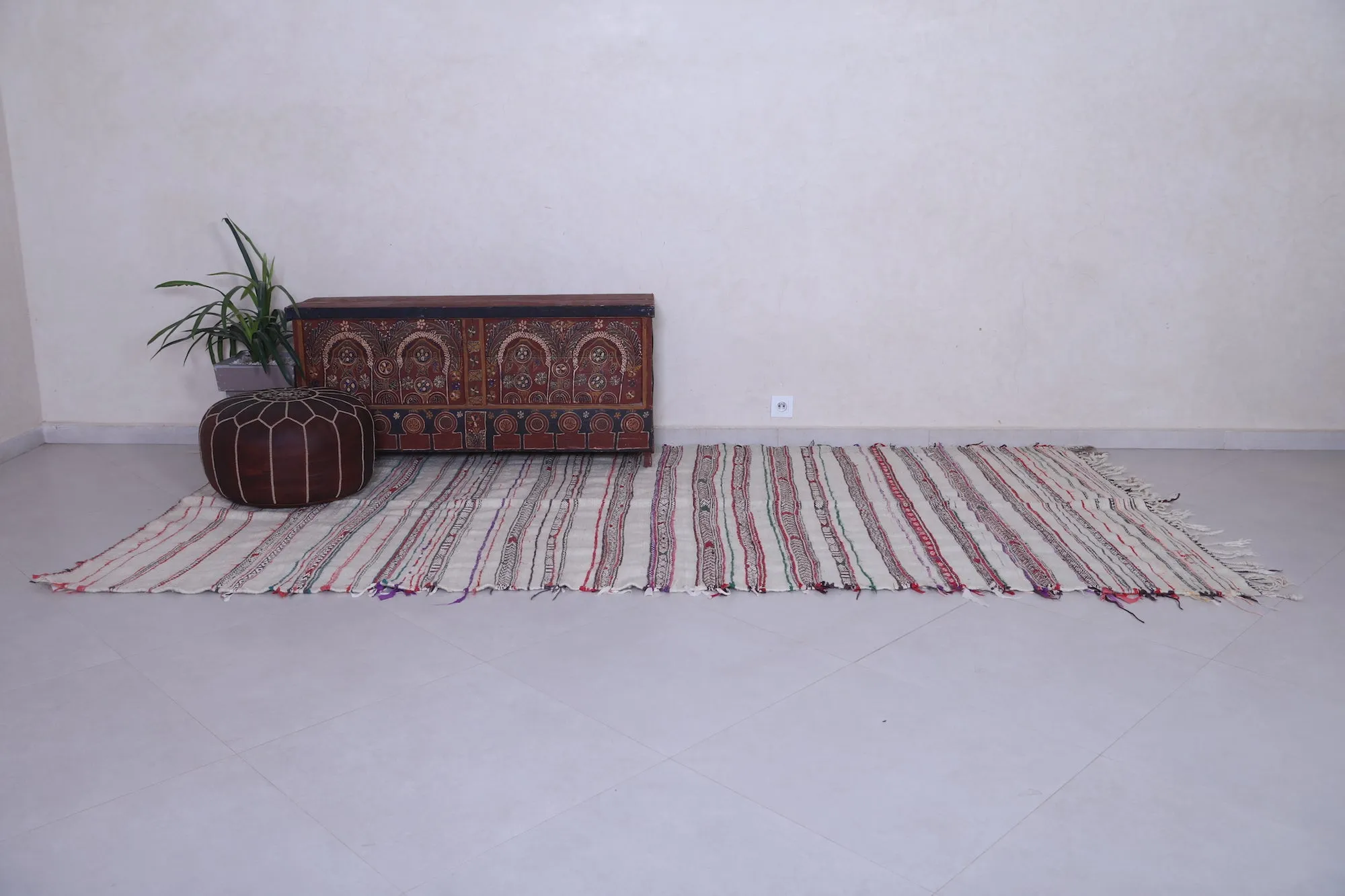 Vintage Berber Rug 4.8 x 10.5 Feet - Handwoven Moroccan Artisan Carpet