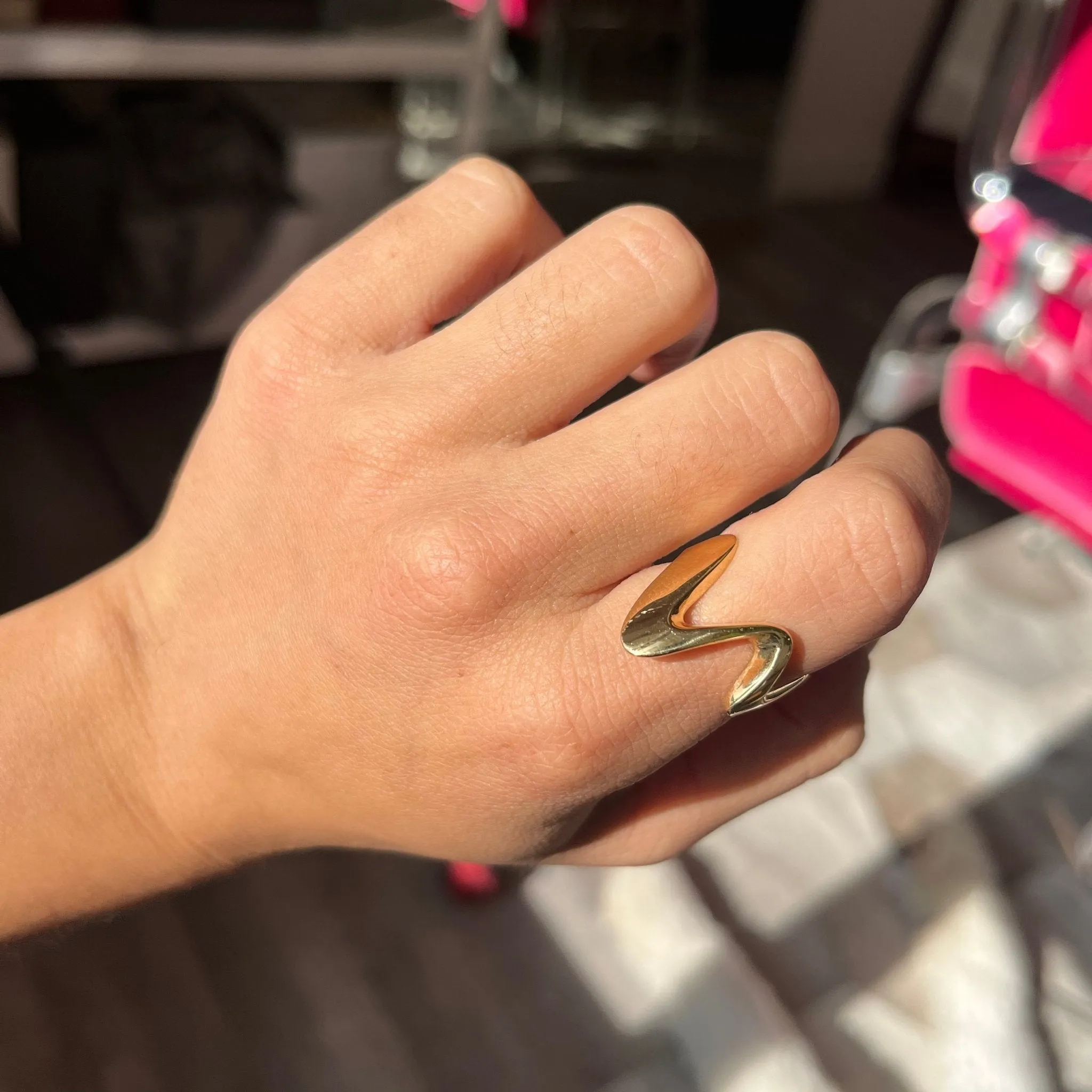 Vintage Gold Wave Ring