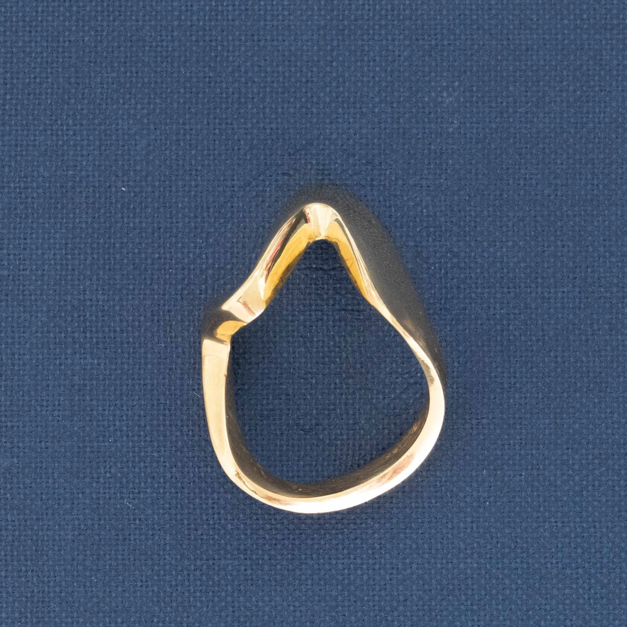 Vintage Gold Wave Ring