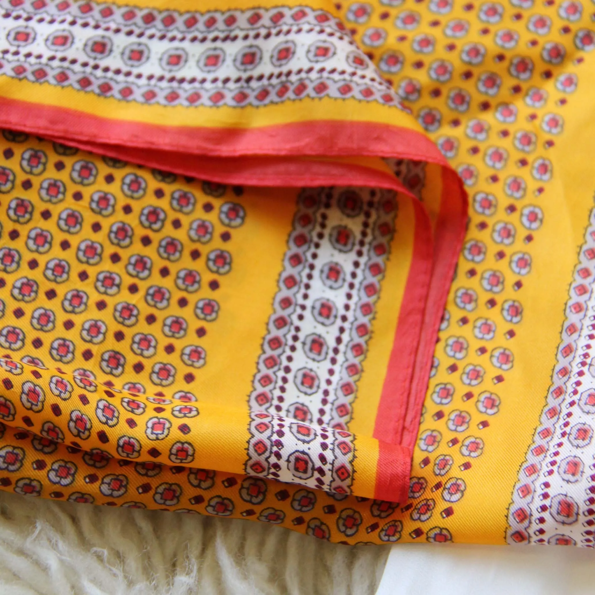 Vintage Mustard 70's Scarf