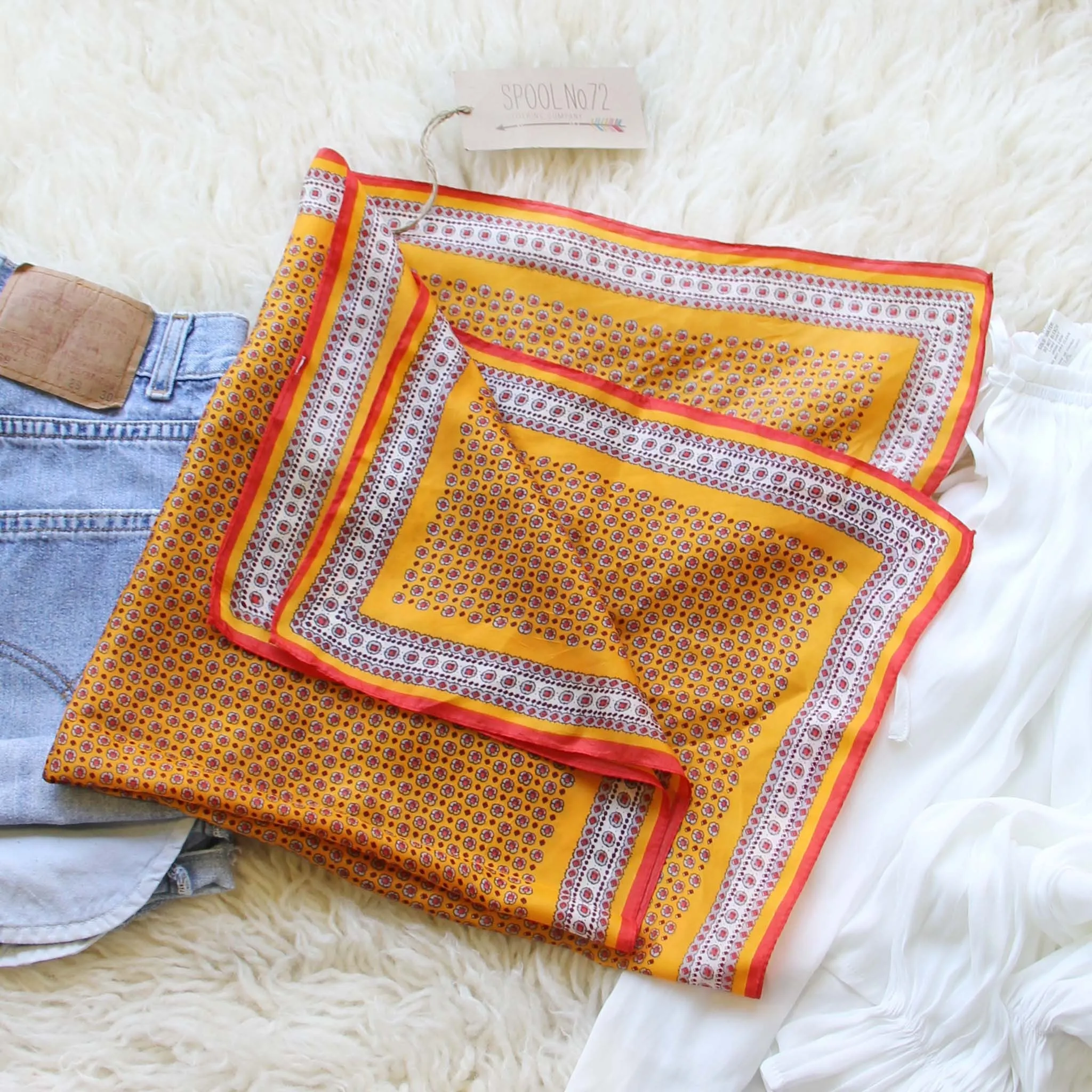 Vintage Mustard 70's Scarf