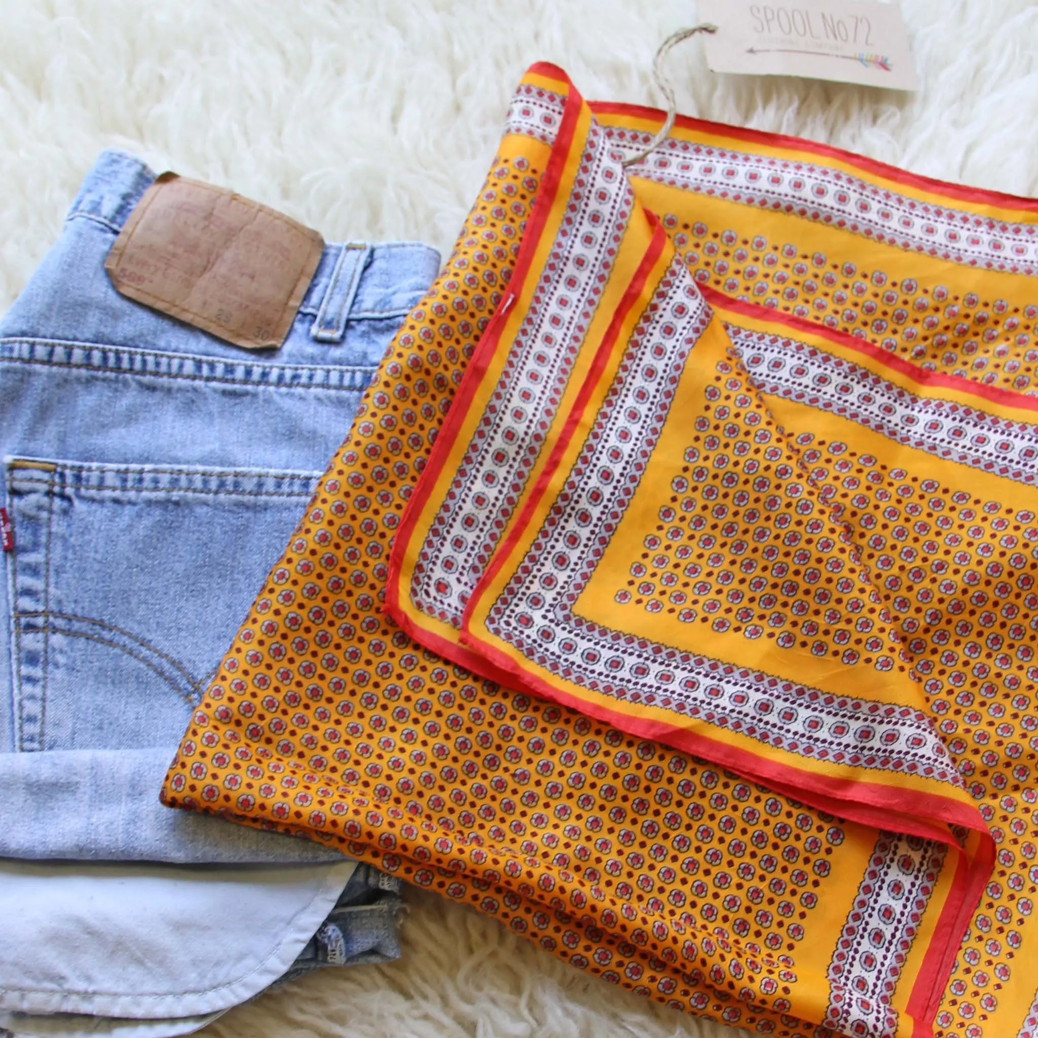 Vintage Mustard 70's Scarf